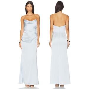 Katie May Taylor Strapless Gown Satin Party Formal Wedding Gala Prom Hoco S